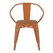 Emma and Oliver Alva Metal Indoor-Outdoor Stacking Chair with Vertical Slat Back, Arms and All-Weather Polystyrene Seat